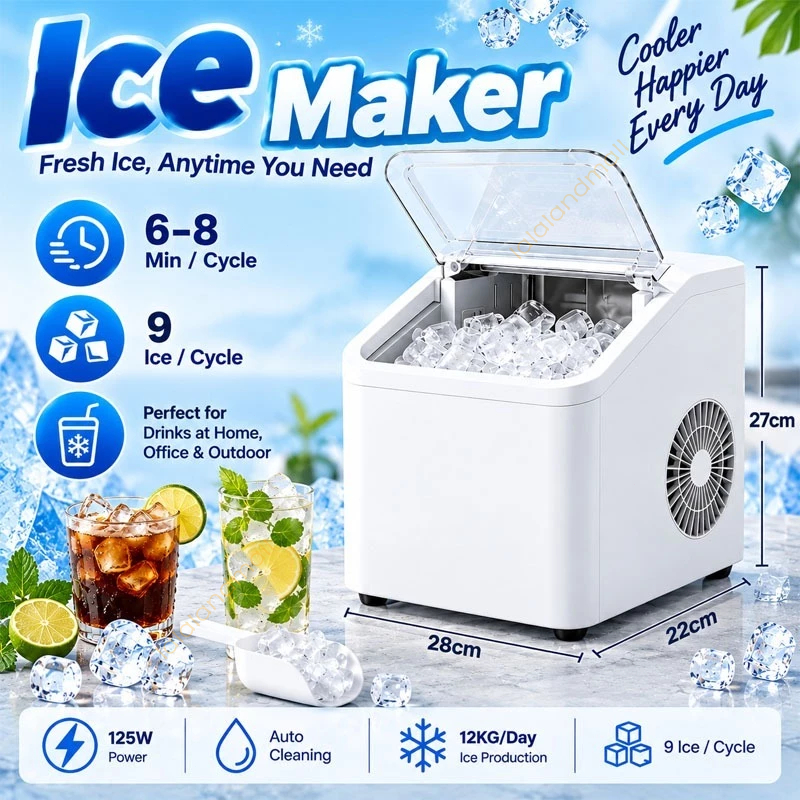 [Hot Sale] Ice Maker Electric Commercial/Household Automatic SmartIce ...