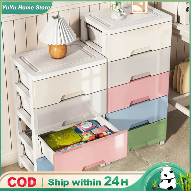 （Clearance Sale)Plastic storage cabinets Modern drawer cabinets Macaron ...
