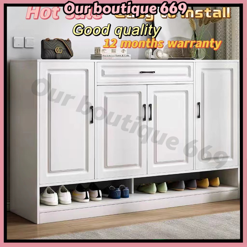 New! Upgrade! Simple shoe rack cabinet with door wooden storage large ...