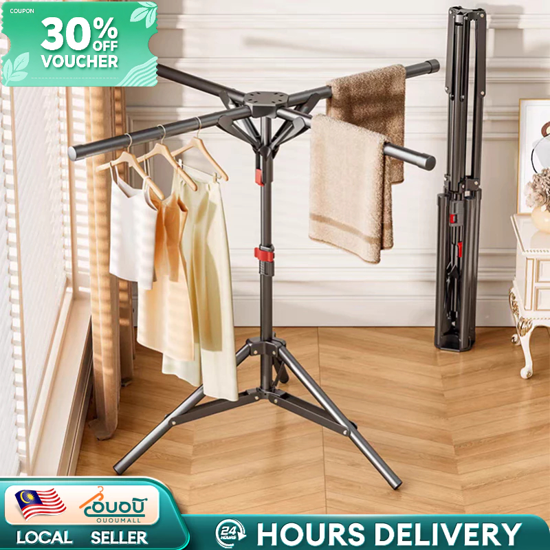 [Ready Stock]Foldable Clothes Drying Rack Socks Drying Shelf Penyidai ...