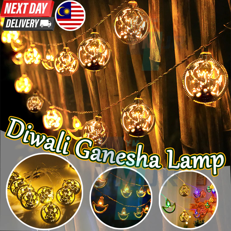 Diwali Ganesha Lights Deepavali Decoration 2M 10pcs Deepavali Light Led ...