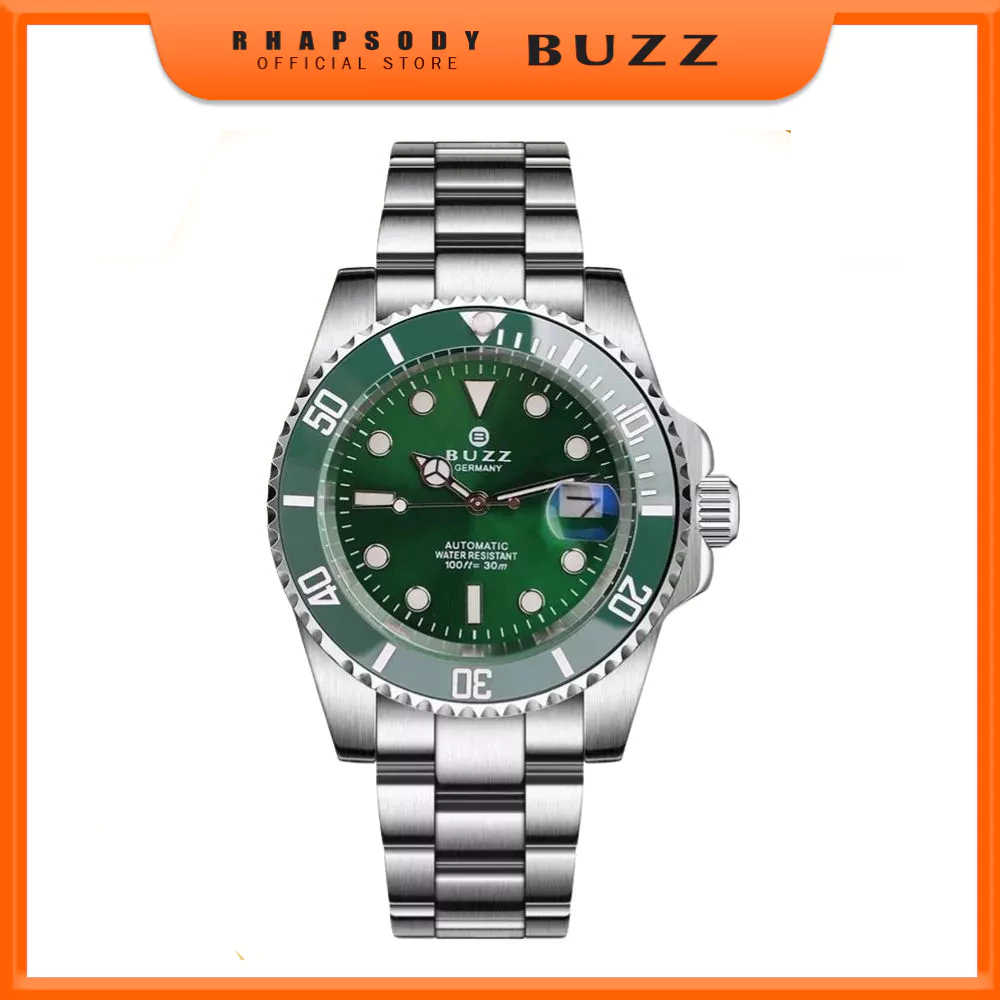 Buzz Germany Jam Tangan Lelaki Men's Stainless Steel Automatic Watch BZ ...