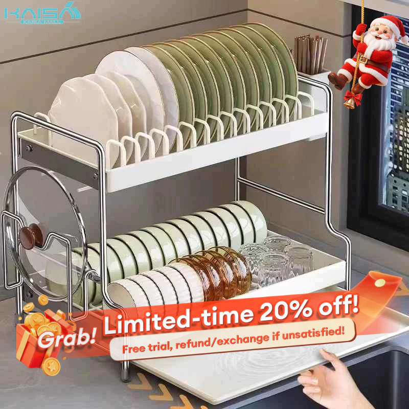 Kitchen Dish Rack Bowl&late Sturdy Dish Drainer Rak Storage Rack ...