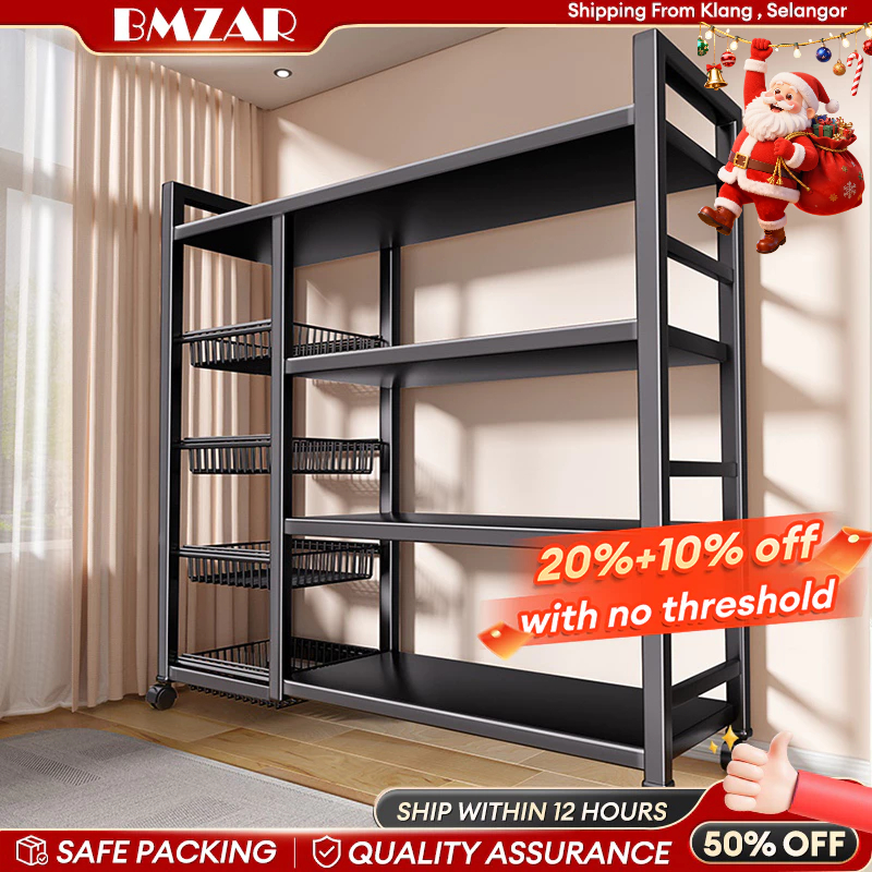 New Shelf Kitchen Basket Storage Rack Household Floor Multi-Layer Fruit ...