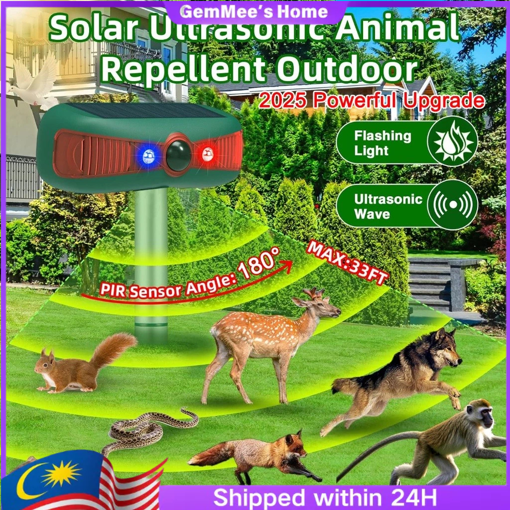 2025 sensing sound wave Ultrasonic Monkey Repellent PIR Sensor ...