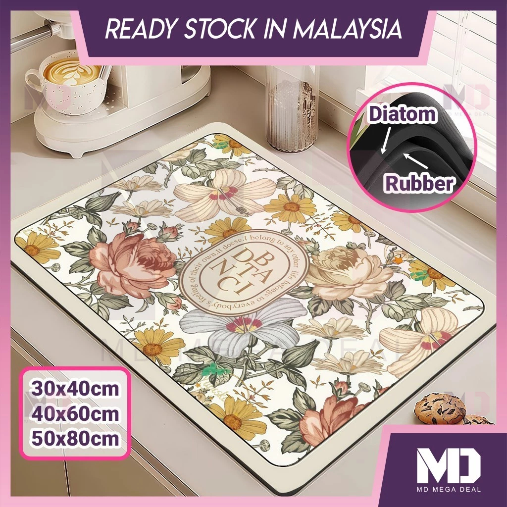 《Mega Deal》Fast Dry Kitchen Countertop Mat Utensil Drying Mat Table Mat ...
