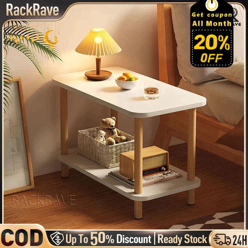 RR-Small Coffee Table Sofa Side Table Living Room Wooden Bed Side Table ...