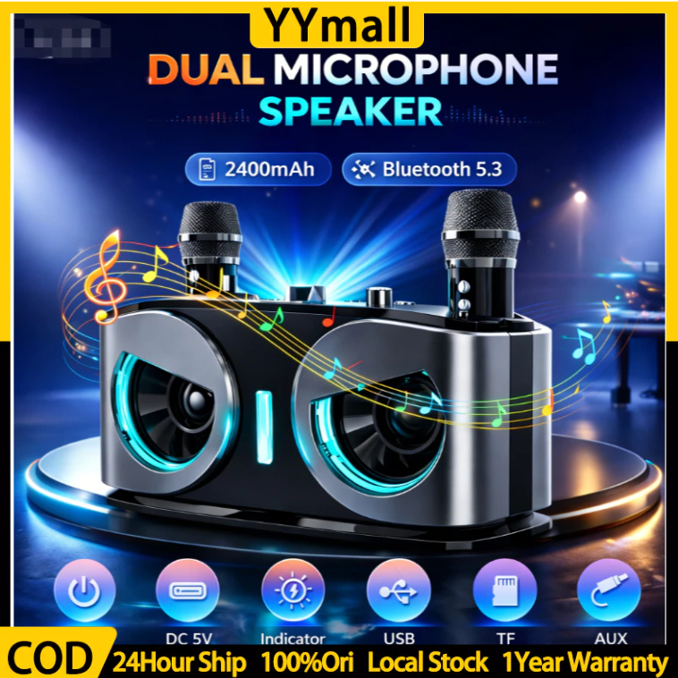 Karaoke Machine Portable Bluetooth Mini Karaoke Microphone Singing ...