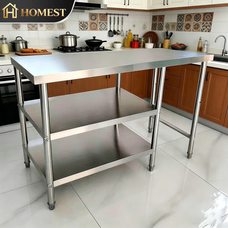 HM Newly Gas Rack Kitchen Stove Rack Table cooking Stainless Steel ...