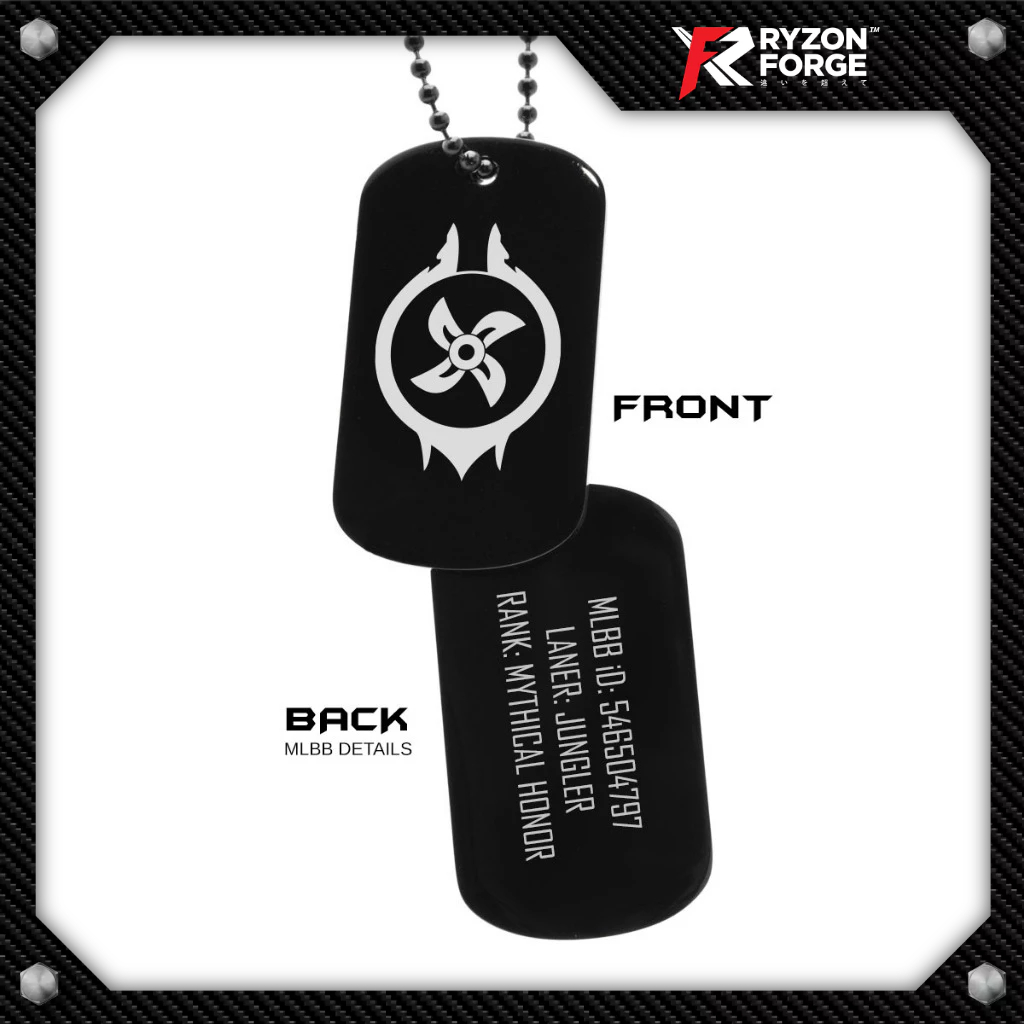 MLBB Mobile Legends Army Tag Necklace / Keychains Tag Diamond Custom ...