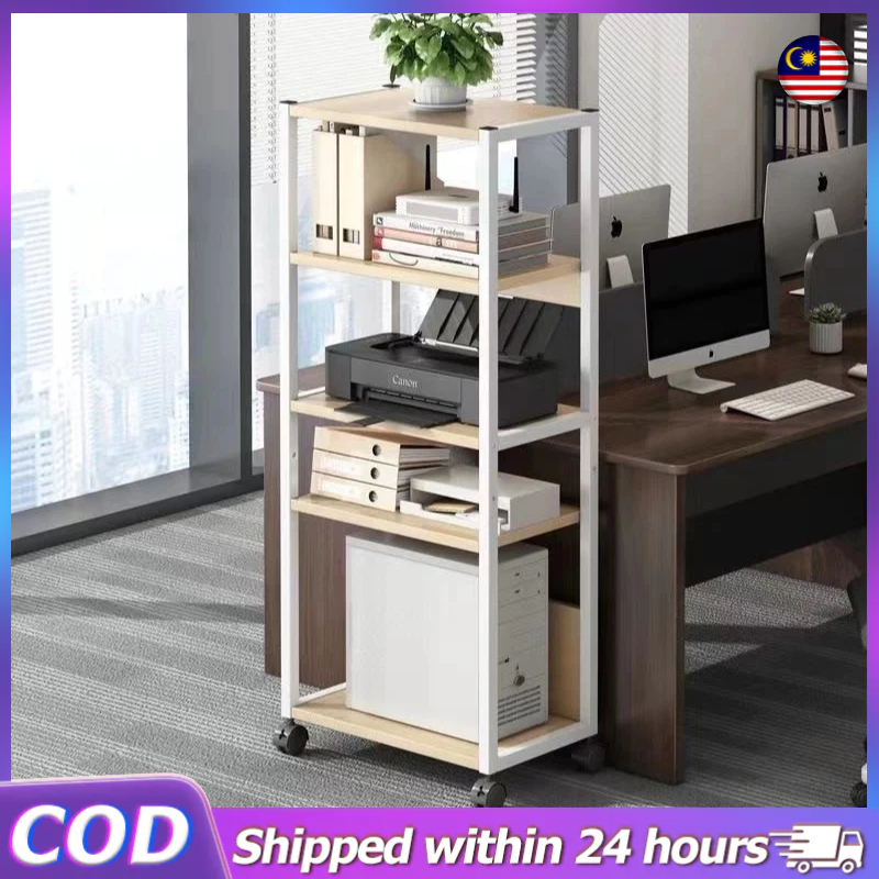 Multipurpose Office Storage Rack Simple Bookshelf Rak Printer Fail Buku ...