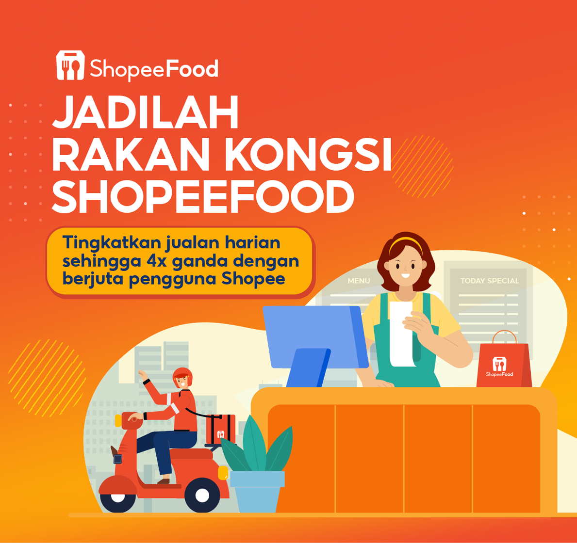 Pendaftaran Rakan Kongsi ShopeeFood 2026 | Shopee Malaysia