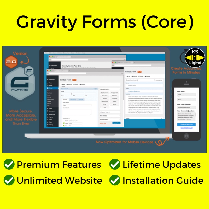 [Latest] Gravity Forms (Free Updates + Premium Version) | Shopee Malaysia