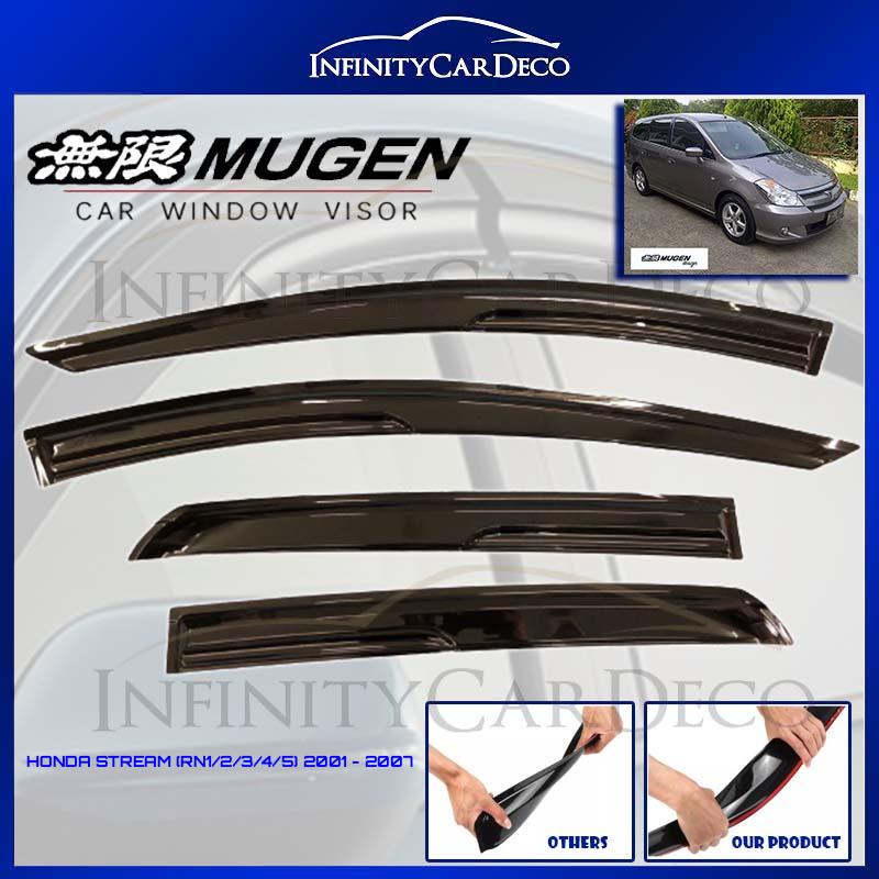 (Made in Malaysia) Mugen Door Visor Compatible With Honda Stream (Rn1/2 ...
