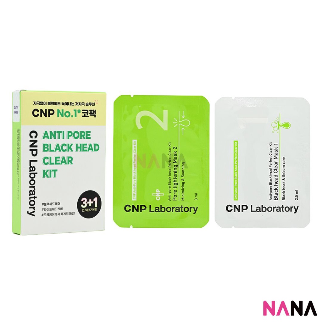 CNP Laboratory Anti-pore Black Head Clear Kit 4Set | Shopee Malaysia