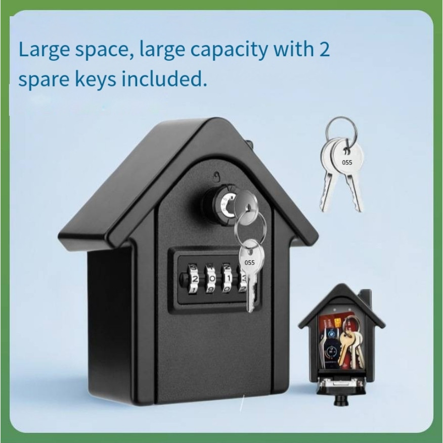 Two Way Unlock Wall Mount 4 Digit Combination Code Key Lock Storage ...
