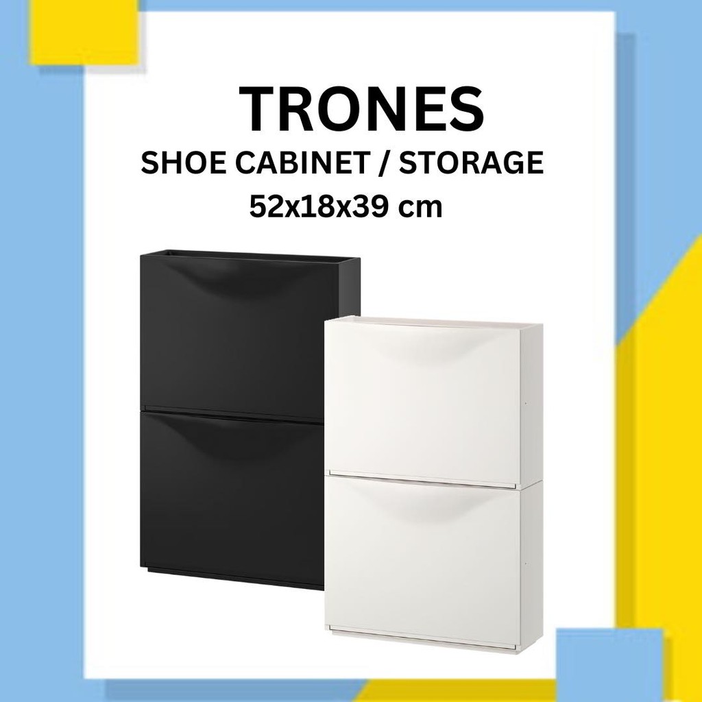 TRONES Shoe Cabinet/ Storage ( 52x18x39 cm ) | Shopee Malaysia