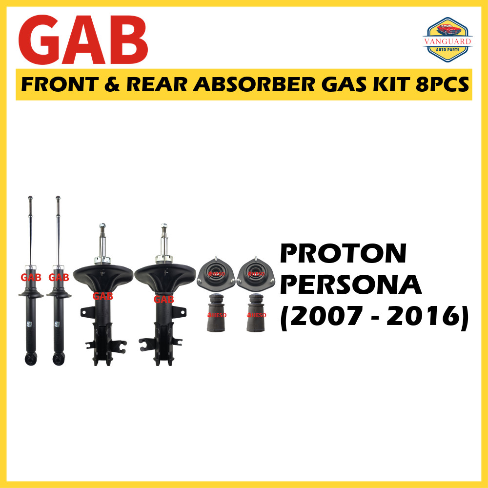 PROTON PERSONA (2007 - 2016) FRONT & REAR ABSORBER GAS KIT GAB 8PCS ...