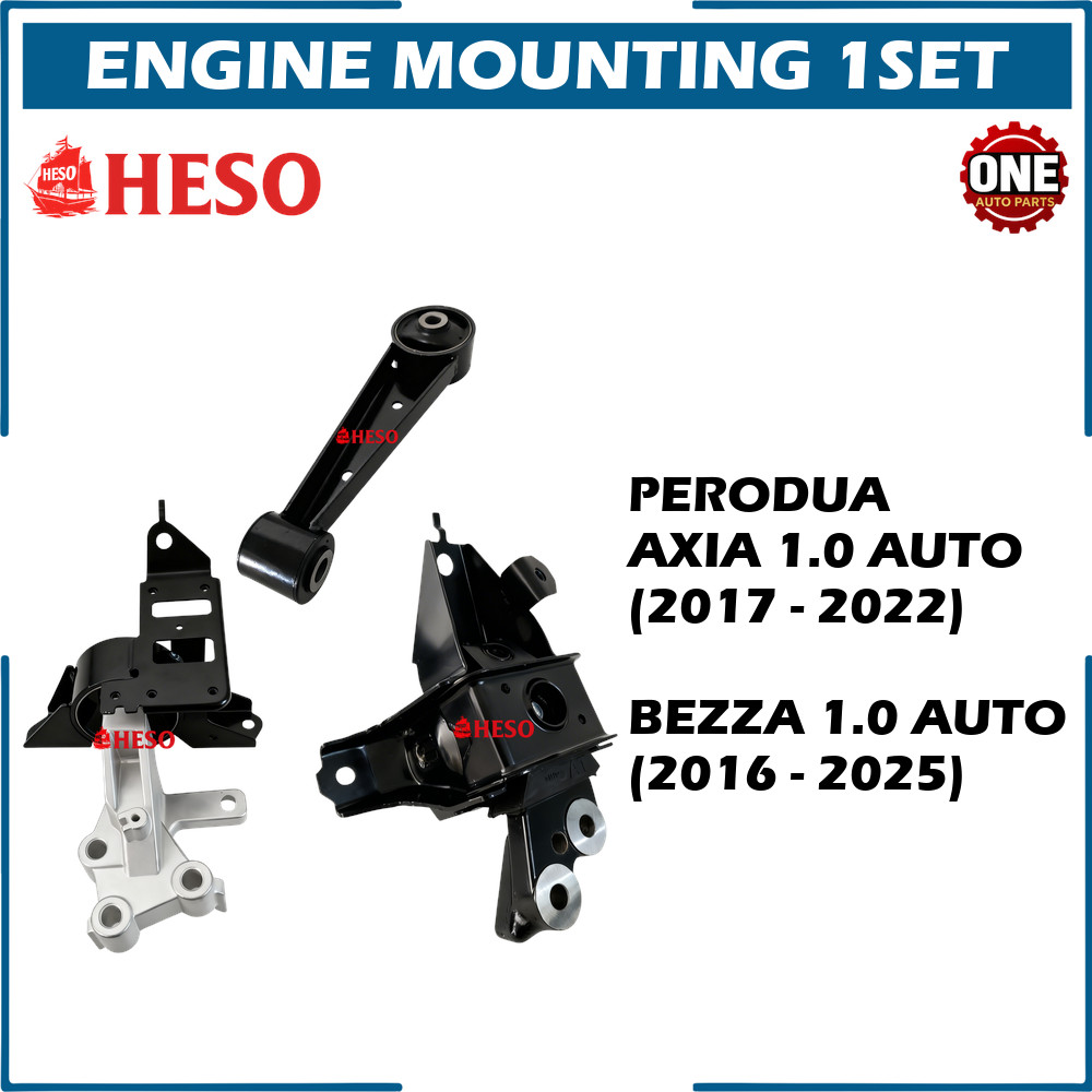 ENGINE MOUNTING 1SET HESO PERODUA AXIA 1.0 (2017 - 2022) BEZZA 1.0 AUTO ...