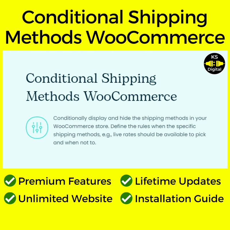 [Latest] Conditional Shipping Methods WooCommerce WordPress Plugin ...