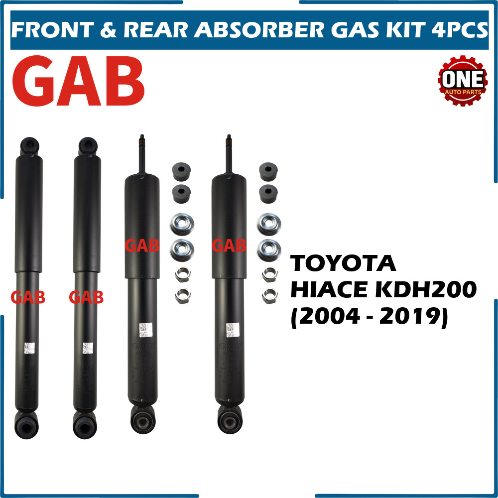 FRONT & REAR ABSORBER GAS KIT 4PCS GAB TOYOTA HIACE KDH200 (2004 - 2019 ...