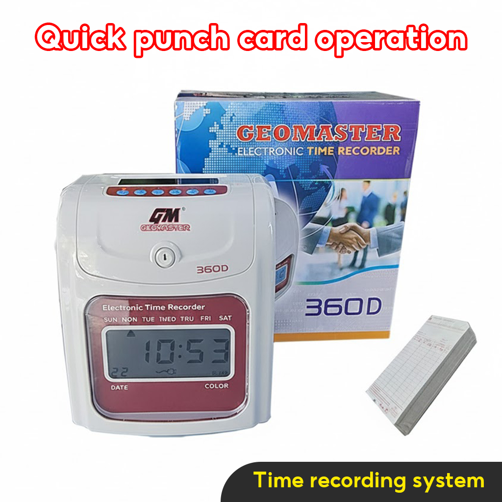 Local Geomaster Punch Card Machine Time Recorder Punch Card (English ...