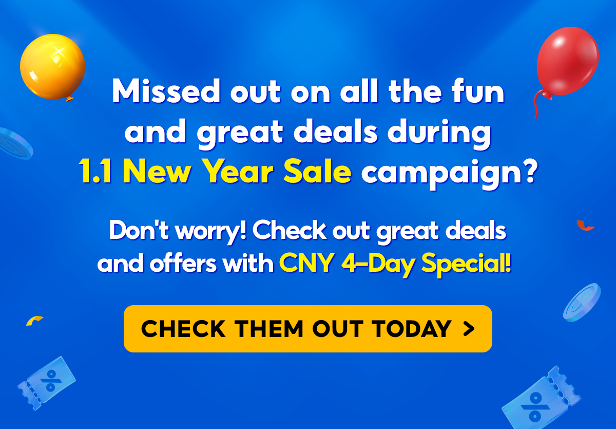 1.1 New Year Sale 2024 Free Shipping with No Min. Spend and 12PM