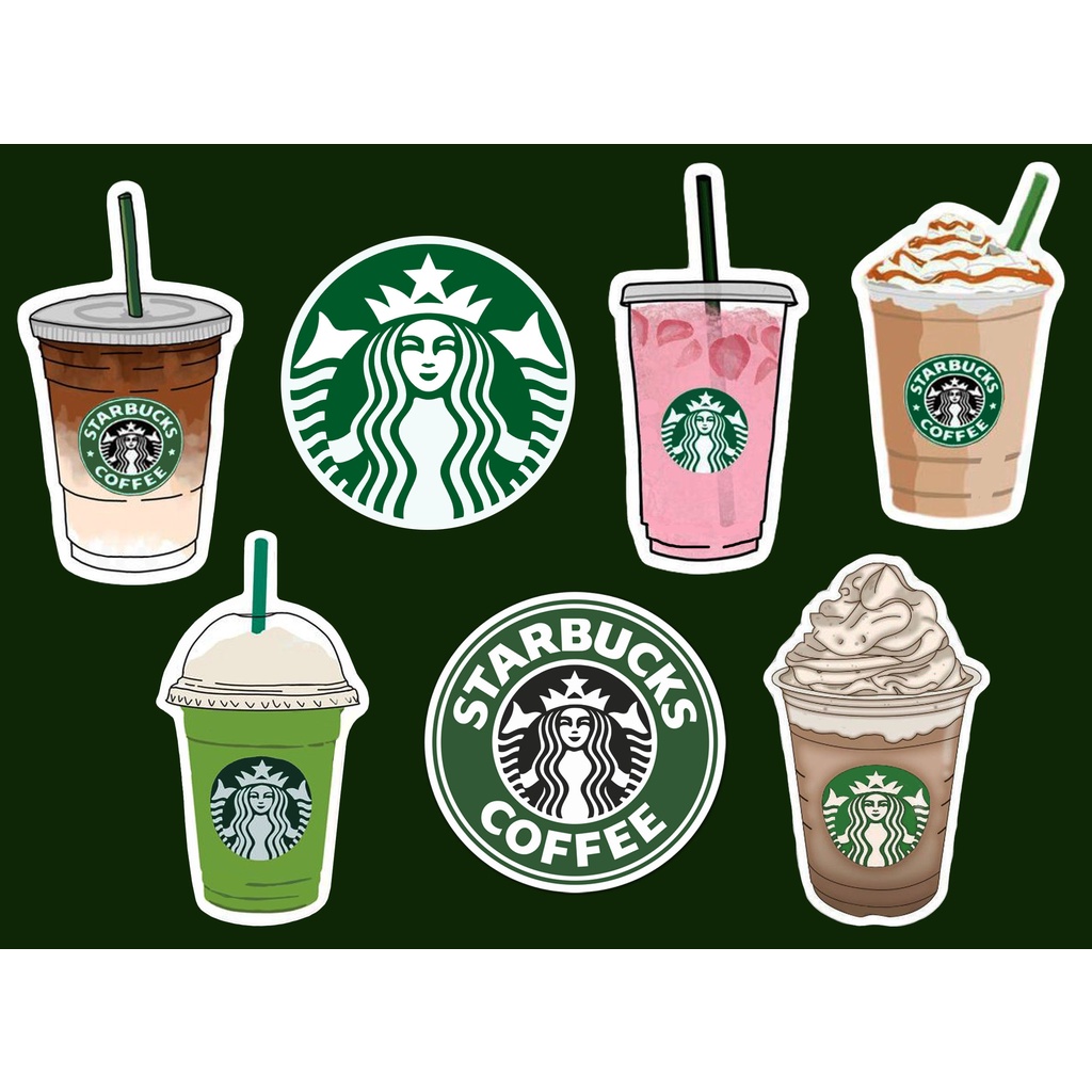 Starbucks Stickers Frappe Coffee Drinks Logo High Quality Vinyl Sticker ...