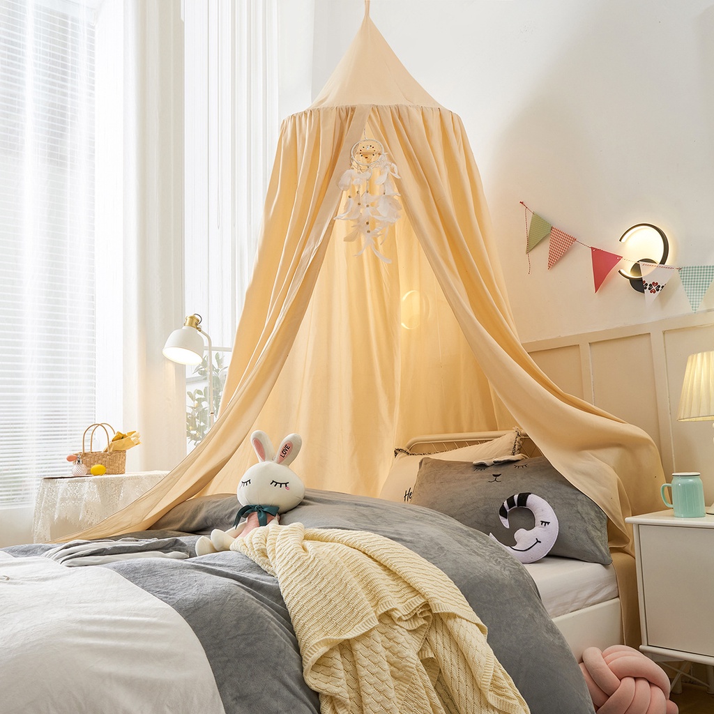 Qpie Princess Canopy for Kids Baby Bed Round Dome Kids Indoor Mosquito Net Play Hanging House Decoration Mosquito Shopee Malaysia