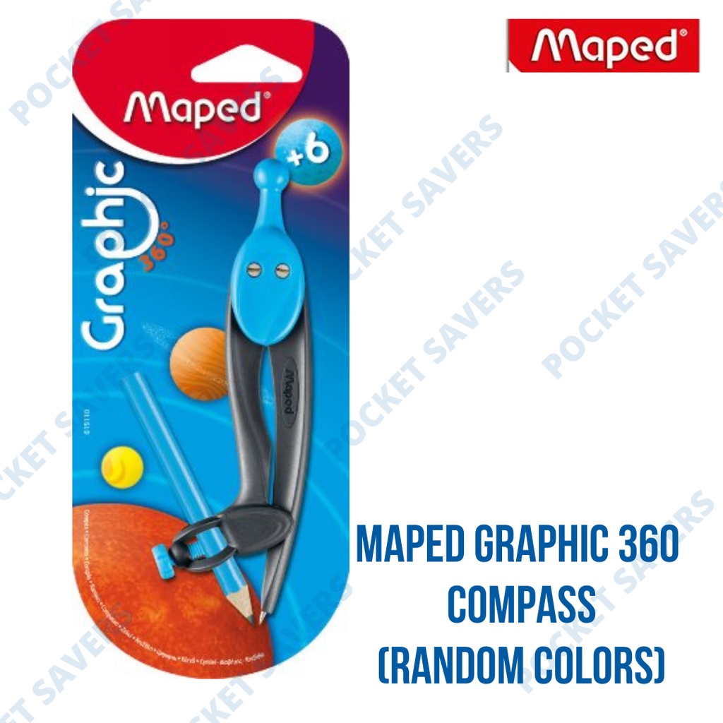 MAPED Graphic 360 Compass Plastic (Blister Pack, Adaptor) | Shopee Malaysia