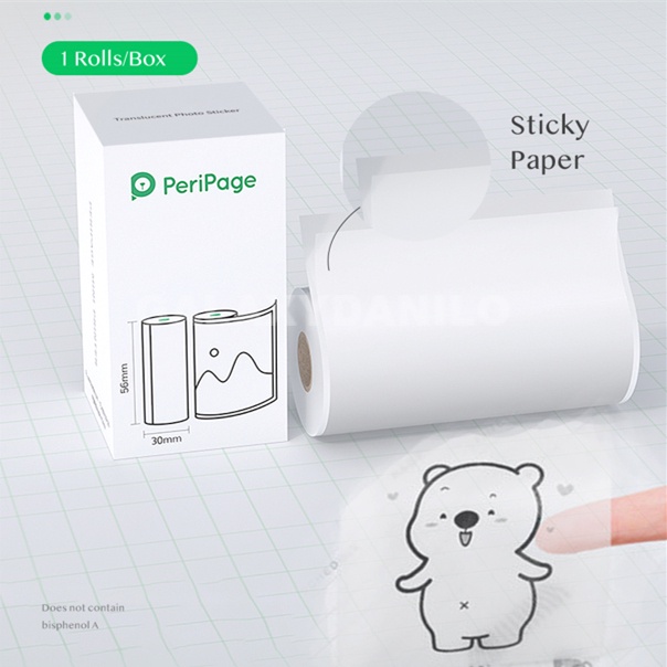 Peripage Translucent Photo Sticker Bpa-Free Adhesive Thermal Paper Can ...