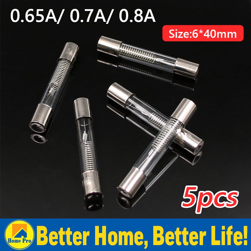 Microwave Oven Fuse 5KV 6*40mm 0.65A 0.7A 0.8A Glass Tube Fuse High