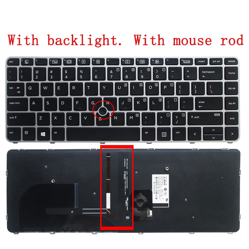 HP EliteBook Backlit Keyboard Replacement - New OEM US Layout For 745 G3 G4, 840 G3 G4 | Part #821177-001