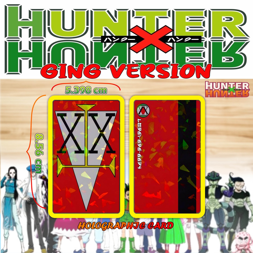 Hunter x hunter holographic hunter license ID broken glass design card ...