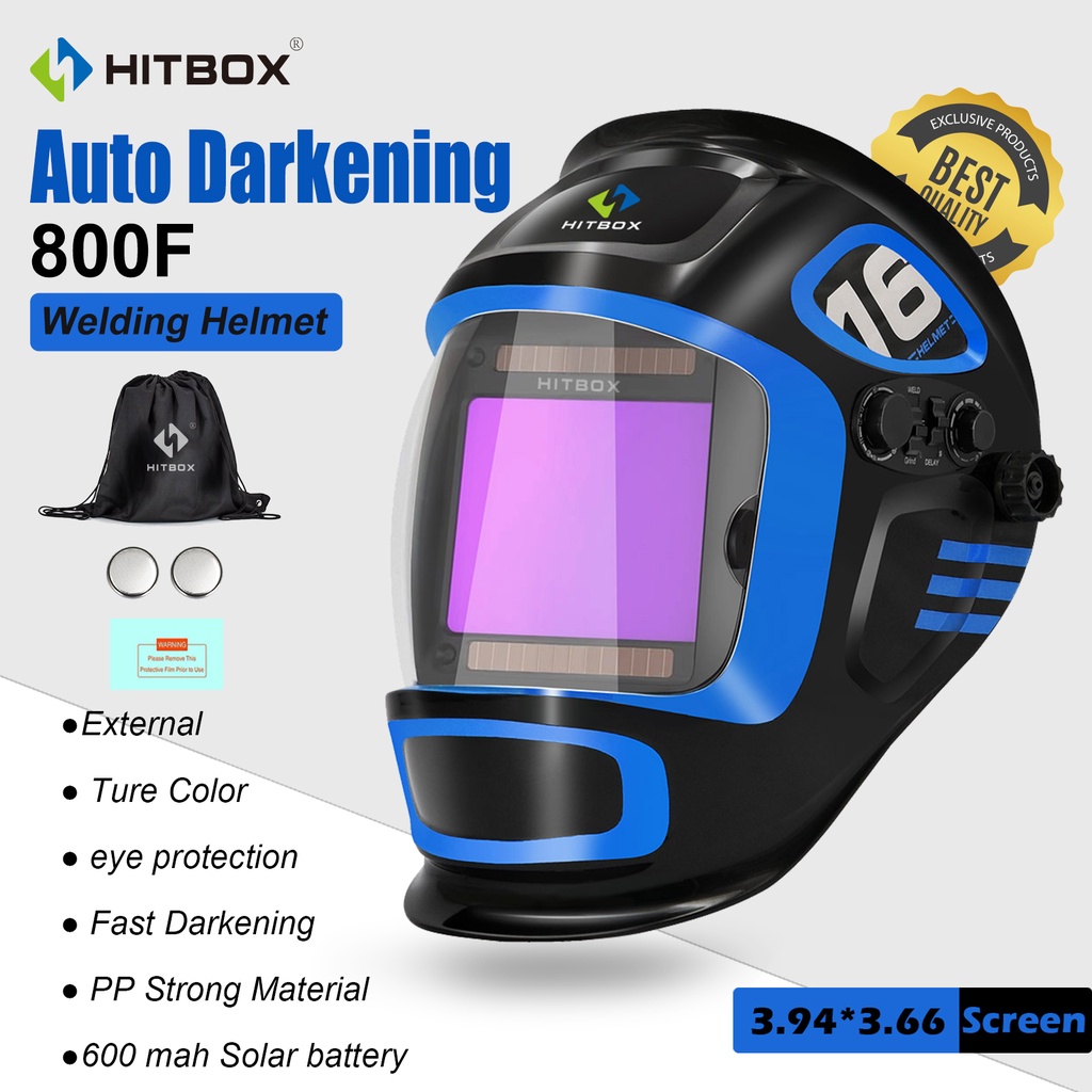 ARCCAPTAIN Welding Helmet, Welding Mask True Color Auto Darkening Large Viewing Screen - View #3