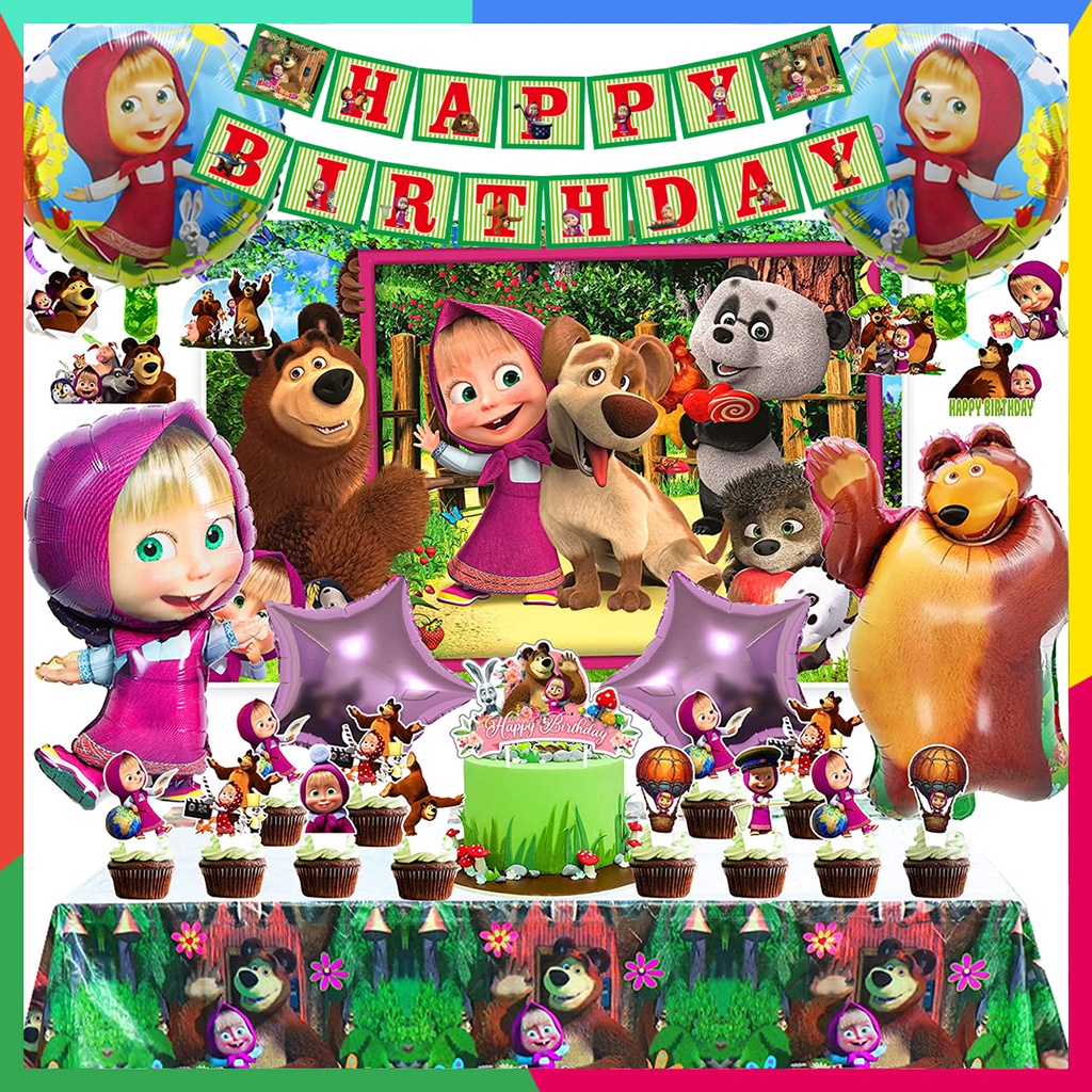 masha and bear party supplies masha and the bear party decor masha and ...