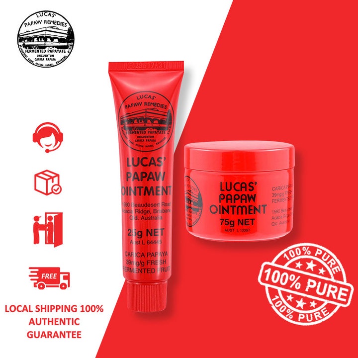 Lucas' Papaw Ointment 25g/75g Lip balm&Diaper Rash&Burn&First Aid