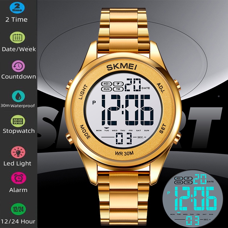 SKMEI Digital Watch for Women Men Digital Digital Outdoor Waterproof Calendar / date / day Noctilucent PVC PVC