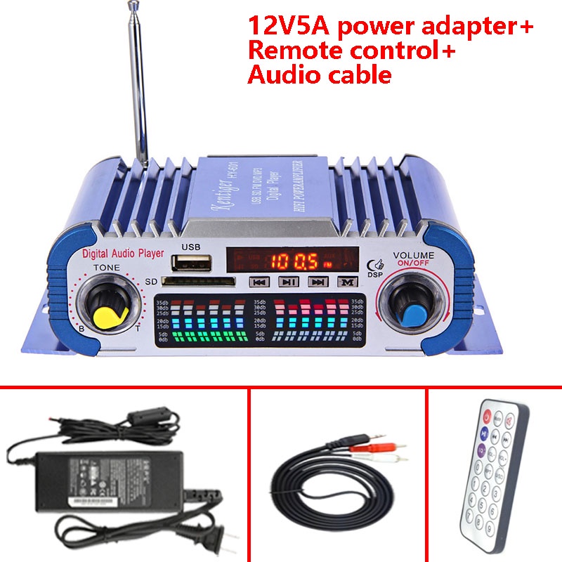 Kentiger HY601 With 12V5A Power Adapter+Audio Cable+IR Control Digital