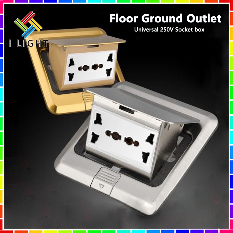 Universal 250V Floor Ground Outlet Power Sockets 6 Prong Receptacle for ...