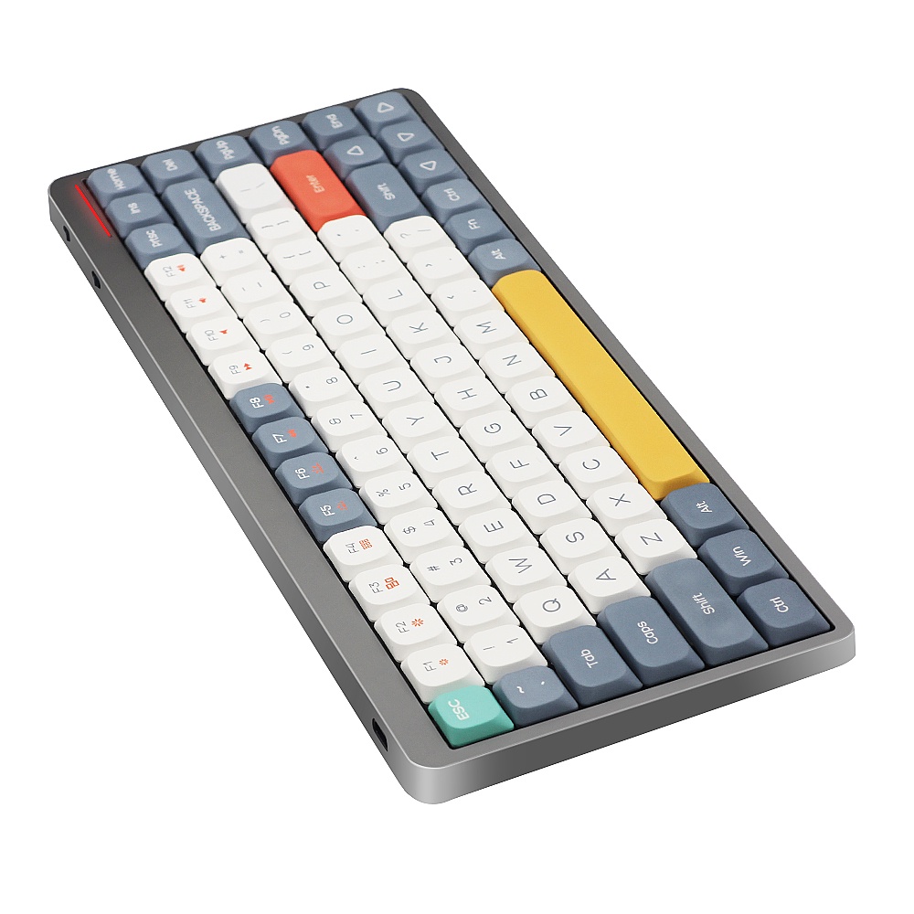 YK75 Mechanical Keyboard Single White Lighting Bluetooth 5.0 Wireless