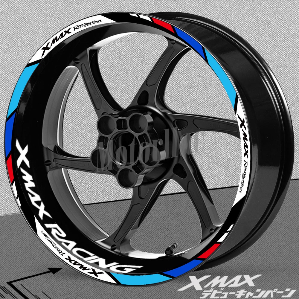 Motorcycle Reflective Wheel Sticker Rim Decal Waterproof For Yamaha ...