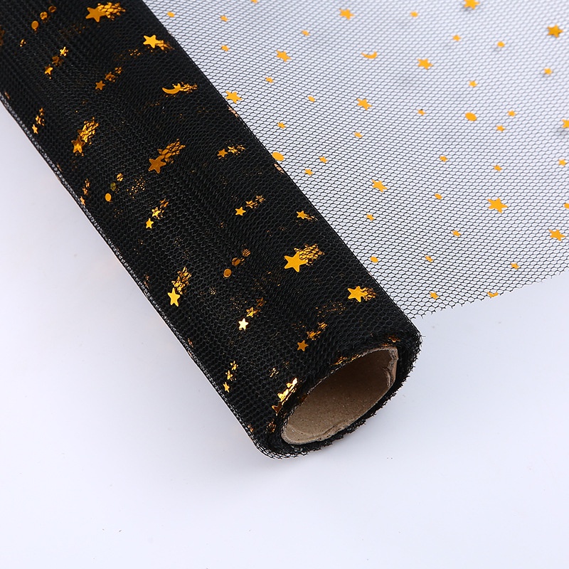 Star and moon gauze flower wrapping paper Flower Bouquet Lace Gauze