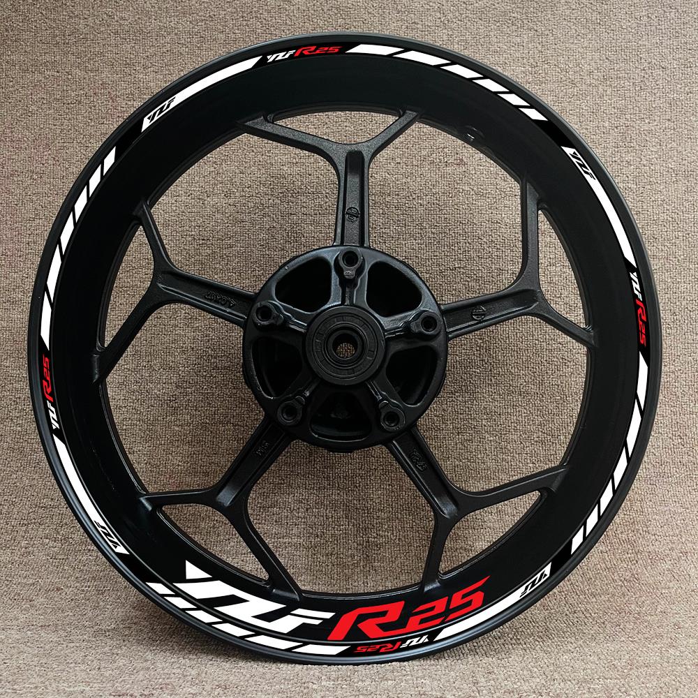 Full Set For Yamaha YZF R25 Motorcycle Wheel Hub Decals YZFR25 Logo Rim ...