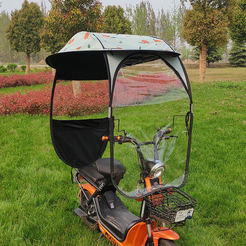 Small electric car canopy peng electric bicycle th小型电动车雨棚蓬电动自行车加厚防晒遮雨挡风 ...
