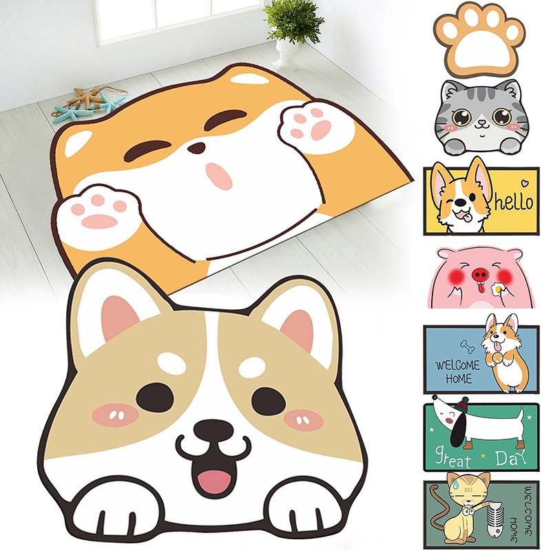40*60cm Cartoon Doormat Super Absorbent Carpet Bathroom Mat Kitchen ...