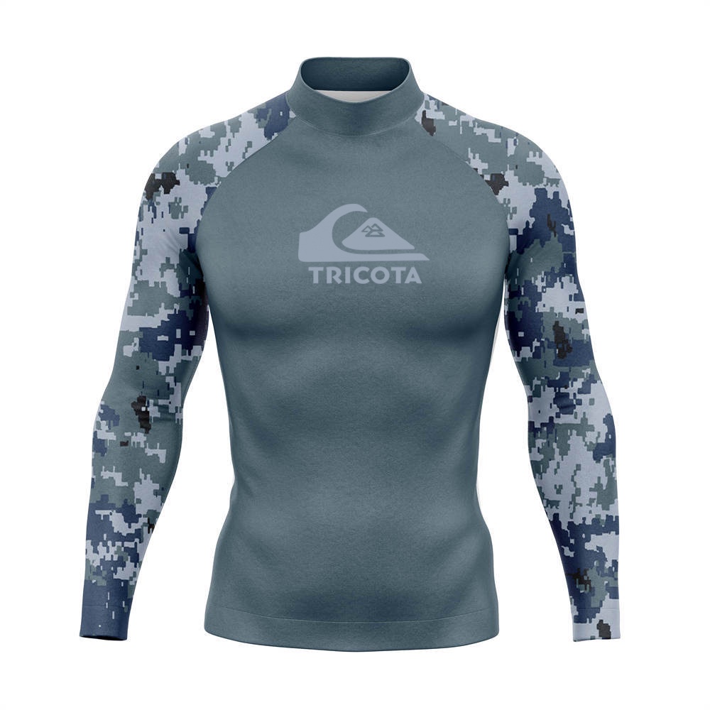 Surfing Diving Rash Guard TShirts Men Long Sleeve Swimming Floatsuit