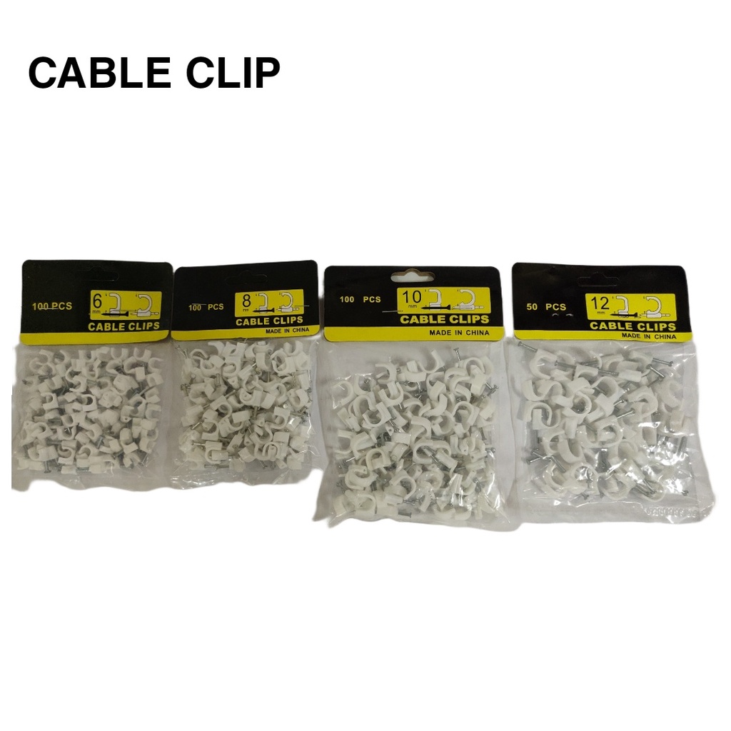 PVC CABLE CLIP 6, 8, 10,12MM ROUND Shopee Malaysia