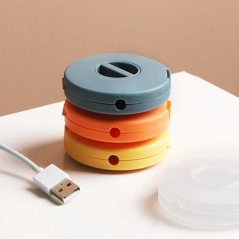 King Manual Spin USB Data Cable Clips Holder/Winder Cord Reel Storage ...