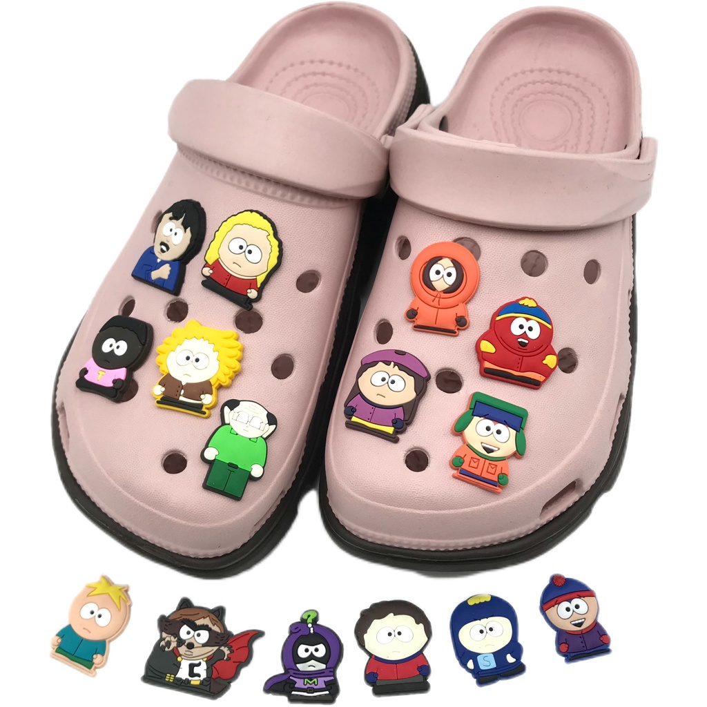 16 Pieces New Style South Park Series jibbitz Crocodile Cartoon Hole Shoes Detachable Decorative